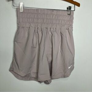 Nike ultra high waist brief lined shorts dri-fit women’s size large athletic tan